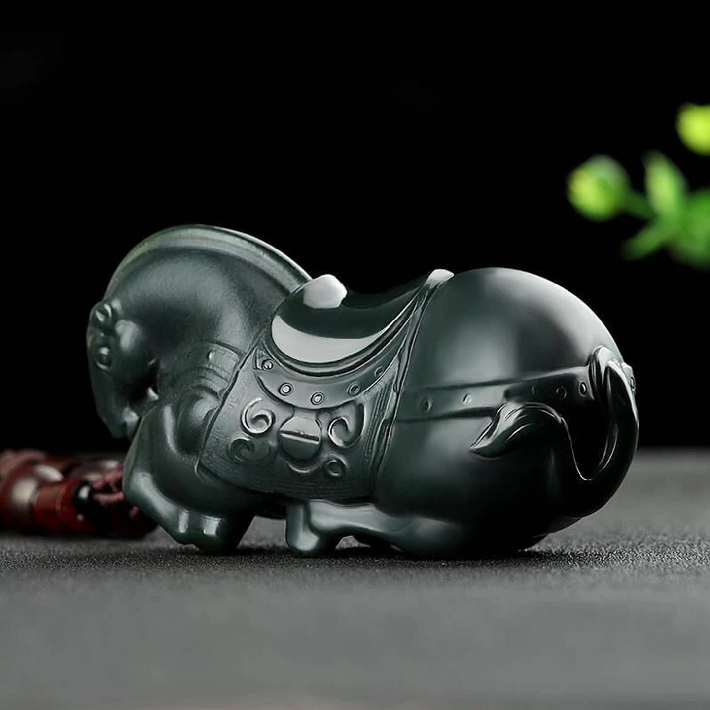 新疆和田玉马到成功手把件青玉生肖马把玩件男女款手玩件把件包邮