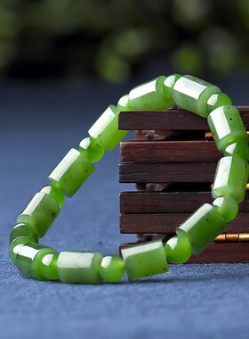 天然手链女款转运珠新疆和田玉