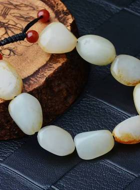 保真新疆和田玉手链男女款手串