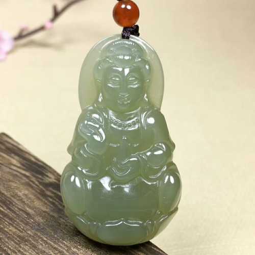 男士观音菩萨项链天然和田玉包邮