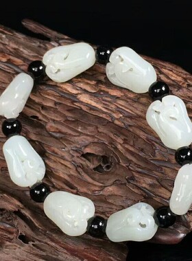 手工雕刻福瓜新疆和田玉送证