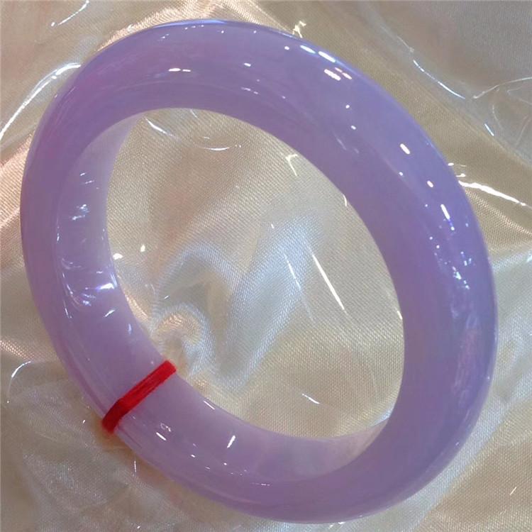 缅甸翡翠处理紫罗兰翡翠手镯冰种紫罗兰翡翠玉镯玉石玉器手镯包邮