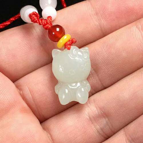 天然吊坠项链新疆和田玉