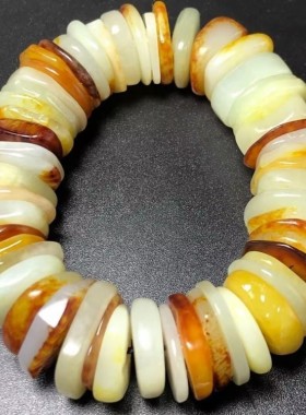 羊脂级籽料原石不规则手链