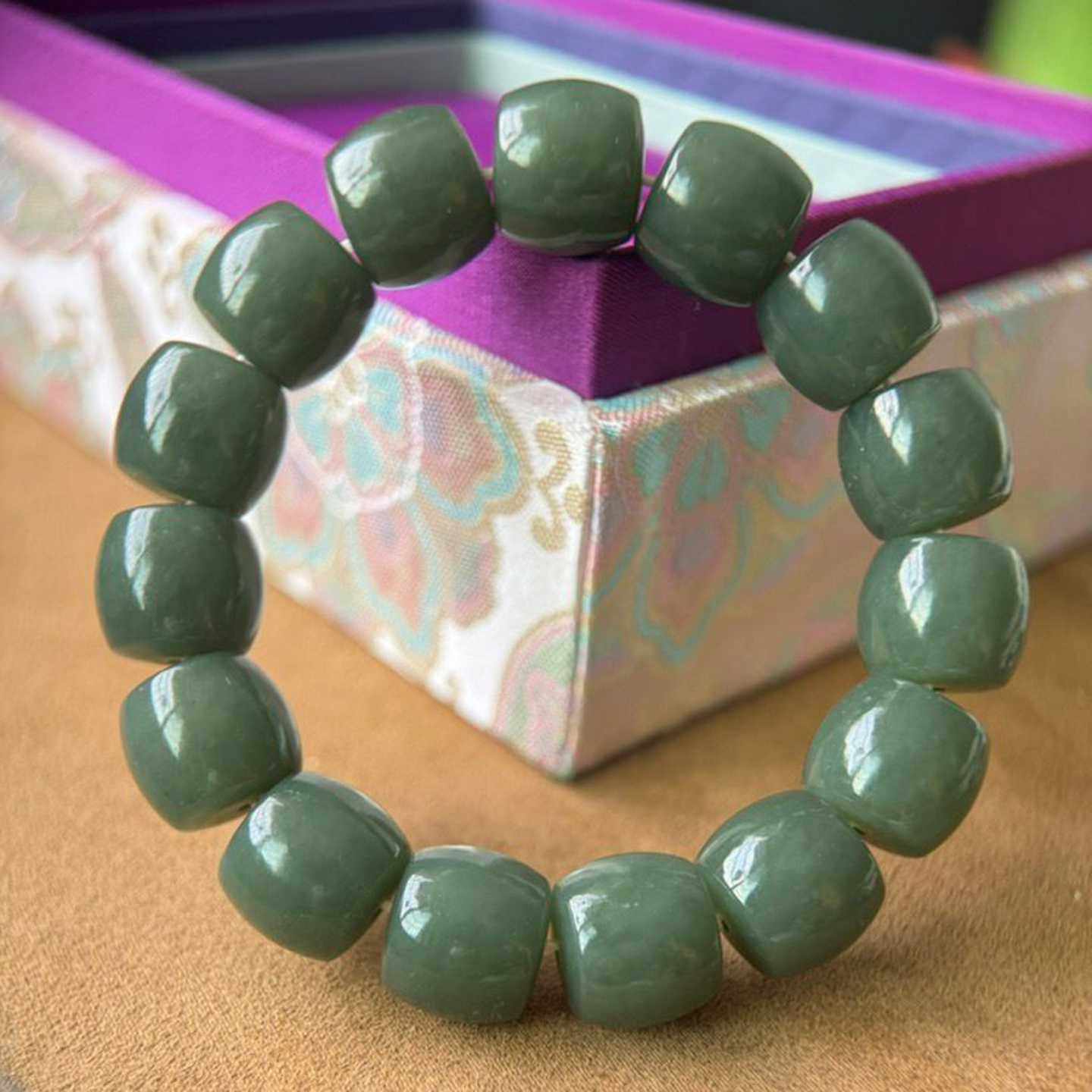 纯天然和田玉手链真玉石晴水绿和田玉手串手链男女款手串手链包邮