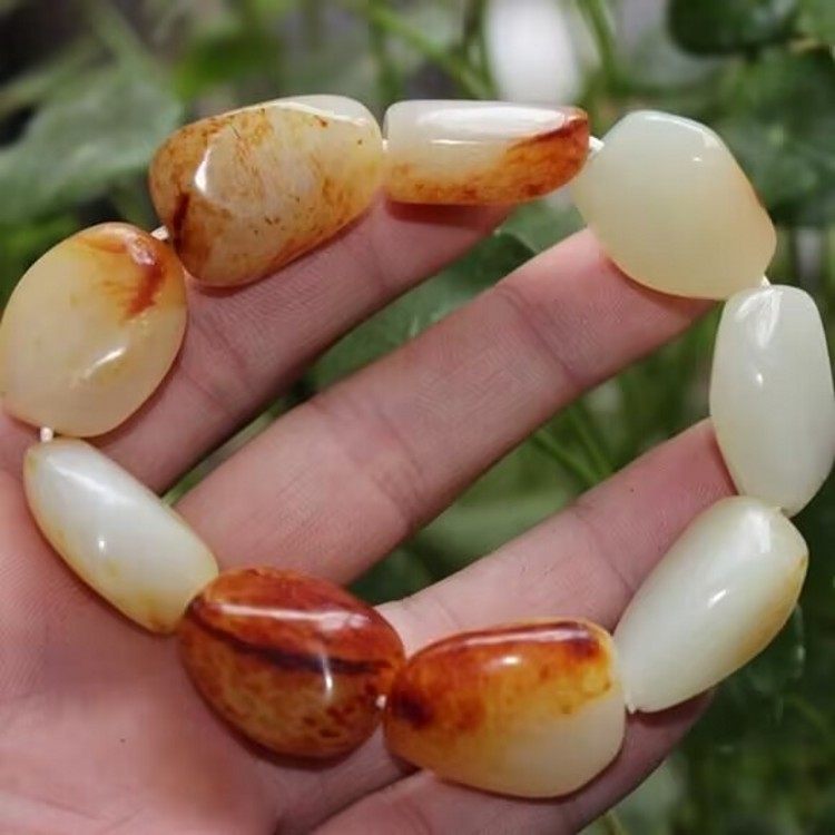 保真新疆和田玉手链手串