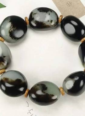 黑皮原石籽料随行手链手串