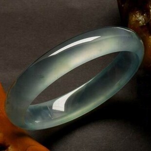 专柜正品缅甸翡翠手镯冰种起荧光超通透水润翡翠玉镯女款高档玉器