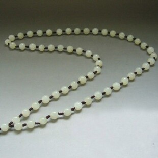 天然新疆和田玉项链白玉籽料原石挂链纯手工编织挂绳吊坠挂件专用