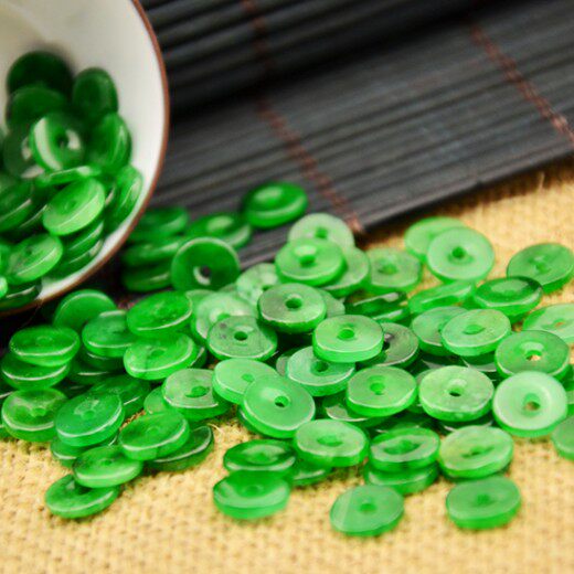 Emerald Dry Green Emerald Septa Loose bead Myanmar jade Dry Green Lung Health DIY parts Bracelet Ping An bucklein the Accessories/Fashion Jewelry,  DIY Fitting , Other DIY Jewelry Accessories  category - from Buy2taobao.com to provide professional Taobao agent buy service
