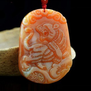 云南天然龙陵黄龙玉生肖虎吊坠正品老坑黄龙玉虎虎生威挂件男女款