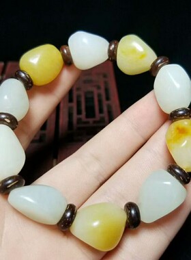 籽料原石手链男女款新疆和田玉