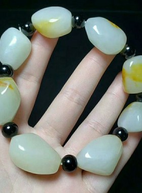 原石手链男女款新疆和田玉包邮