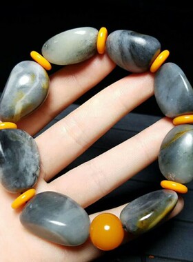 天然原石男女款和田玉青花籽料