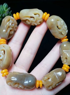 精雕福瓜男女款带证书新疆和田玉