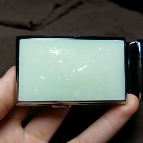 天然和田玉生肖马皮带扣正品白玉马上发财腰带扣男士腰佩附送证书