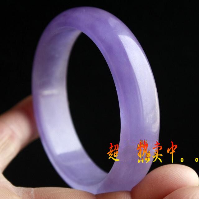 高品质玉器翡翠色紫罗兰翡翠手镯满色冰种翡翠玉镯女款玉石镯包邮