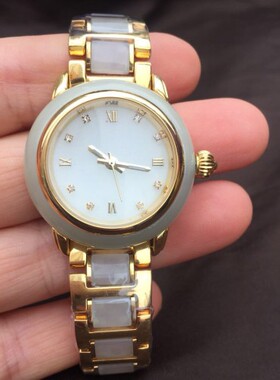 天然新疆和田玉手表男女款白玉机械表玉石手链高端有内涵附送证书