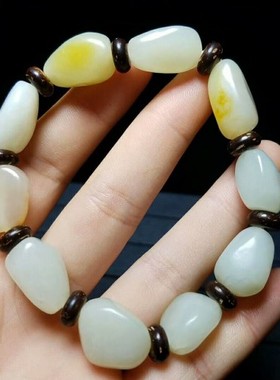 原石手链男女款新疆和田玉送证书