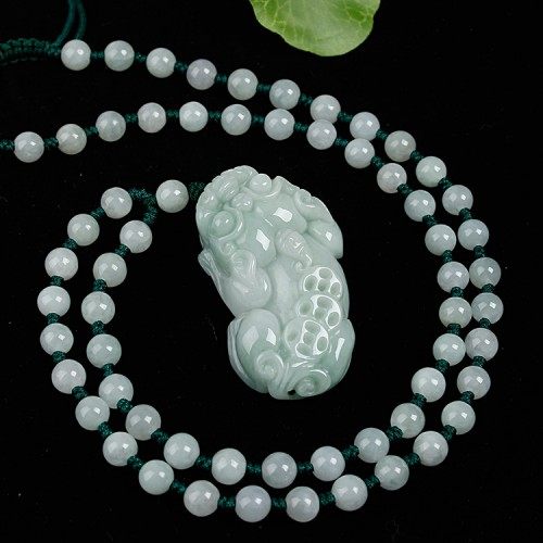 a货招财玉石挂件项链貔貅吊坠