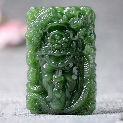 关公男款平安无事挂件天然和田玉