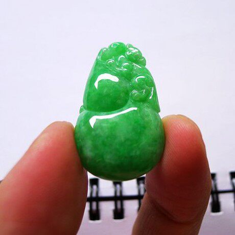 天然葫芦a货冰糯种挂件满绿翡翠
