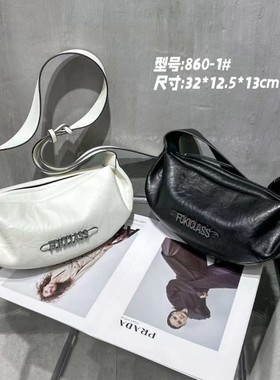 休闲斜挎包女时尚软皮包包FOKI菲尚尼专柜品牌正品实用百搭手抓纹
