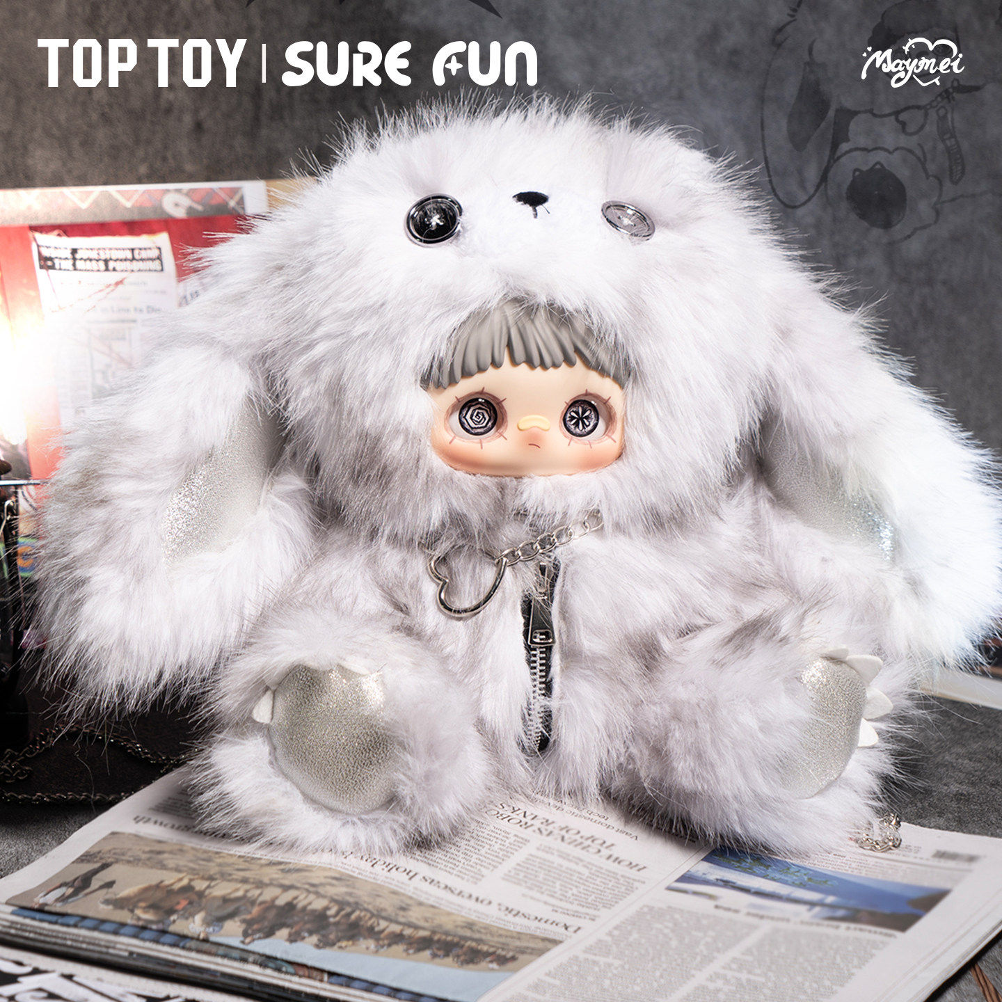 TOPTOY正版MayMei霉霉反叛玩偶双肩包盲盒潮玩公仔可爱女生礼物