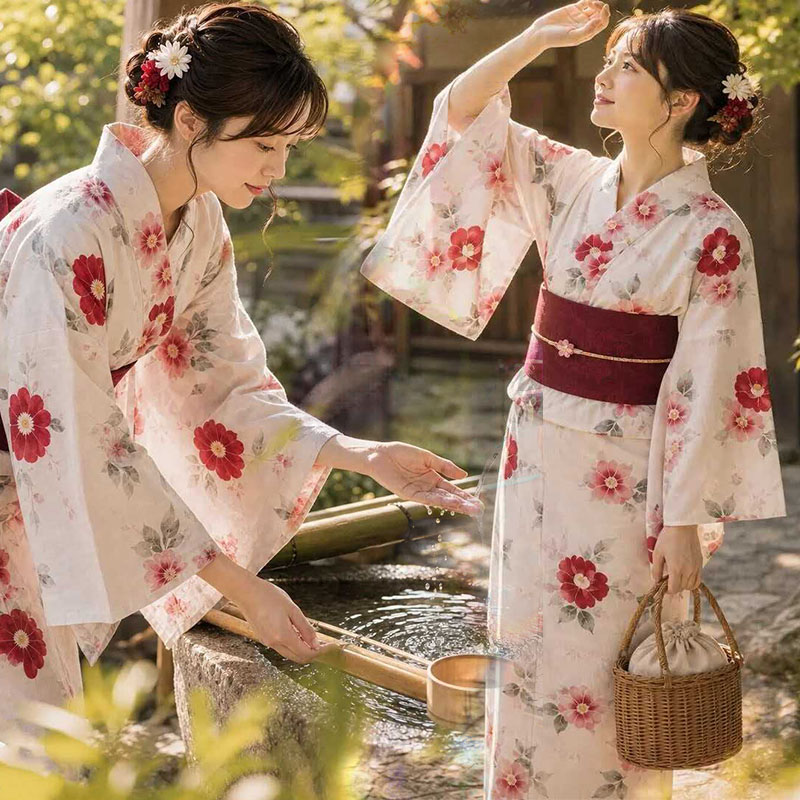 日系和服少女正装改良浴衣写真