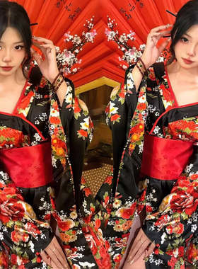 暗黑复古振袖改良和服写真长裙