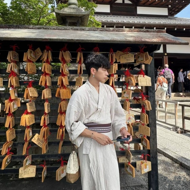 日本传统男士和服套装武士浴衣