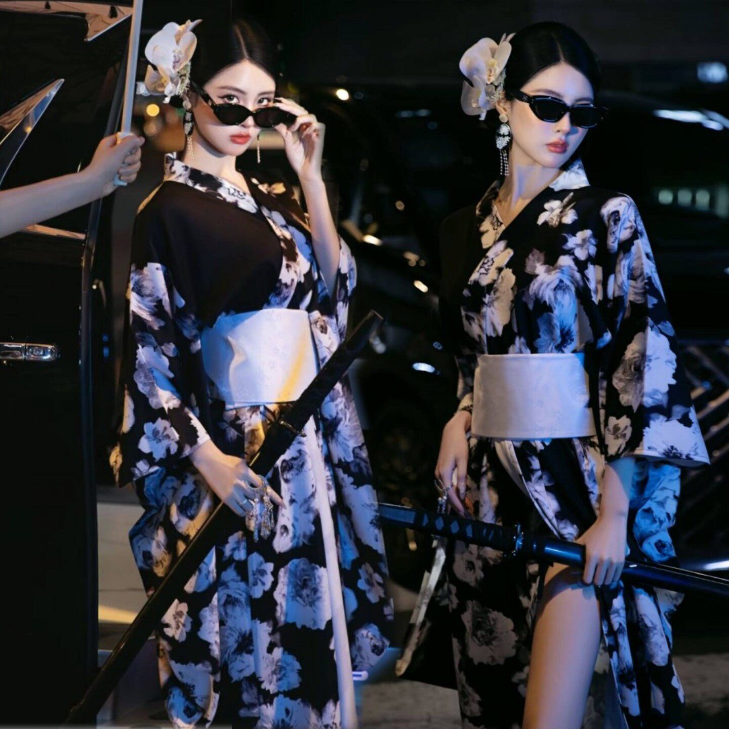 影楼新款和服黑道千金传统浴衣日本写真服旅神明摄影少女改良日式