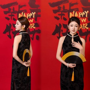 证件照肖像写真主题复古旗袍高级情侣艺术照摄影服装 影楼中式 新款