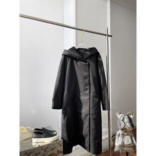 连帽宽松中长款羽绒服女士宽松显瘦百搭风衣外套时尚减龄不挑人