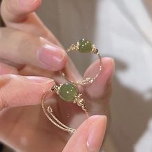 新中式仿和田玉车花转运珠戒指女设计感小众轻奢复古开口饰品手饰