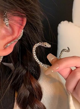 【缠绕蛇形耳钉】欧美夸张复古朋克暗黑冷淡风ins小众嘻哈耳环