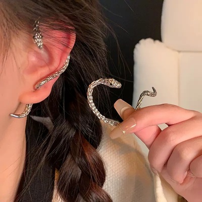【缠绕蛇形耳钉】欧美夸张复古朋克暗黑冷淡风ins小众嘻哈耳环