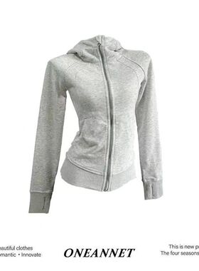 啄木鸟卫衣外套女开春穿搭正肩连帽运动收腰短上衣春季短外套防晒