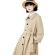 宽松复古小个子150cm大衣 开春中长款 卡其色风衣外套女款 2025新款