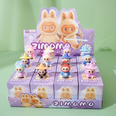 拉布布植绒公仔24盲盒生日可爱惊喜玩具学校公仔挂件儿童钥匙扣