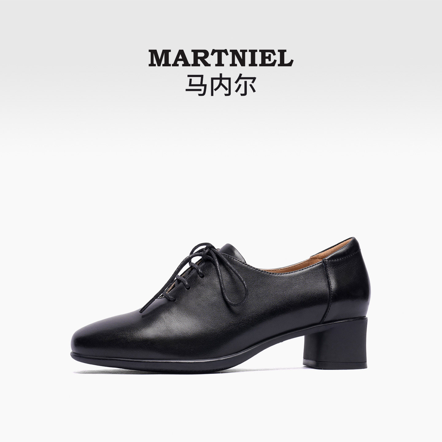马内尔2025新款小皮鞋女早春新款黑色深口通勤设计感小众粗跟单鞋,女鞋,深口单鞋,淘宝优惠券,粉丝福利购,淘宝优惠卷
