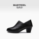 黑色英伦风粗跟上班专用工作小皮鞋 马内尔单鞋 女早春新款 G15401