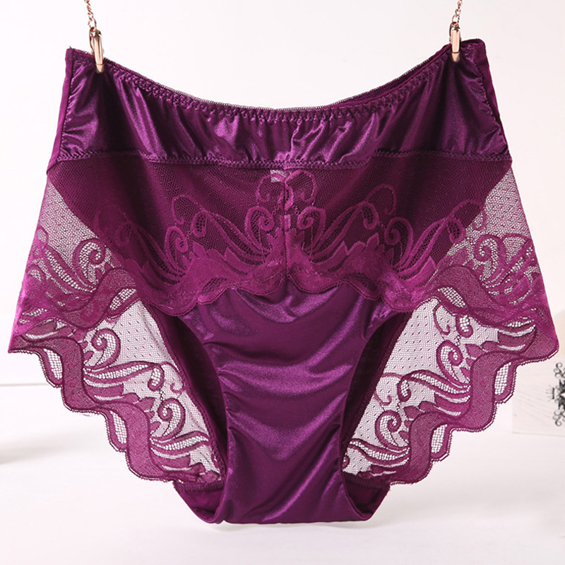 透气冰丝性感高腰加大码舒服内裤