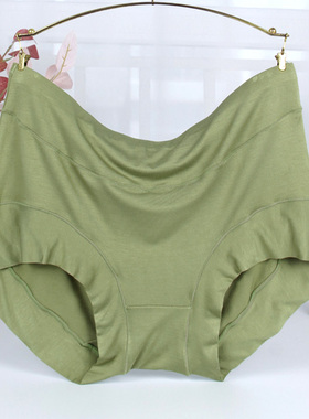 高腰大码内裤女士200斤莫代尔平角裤妈妈中老年人包臀本命年红色