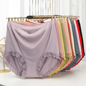 女士200斤纯棉三角裤 无缝一体高腰大码 内裤 妈妈中老年人包臀简约