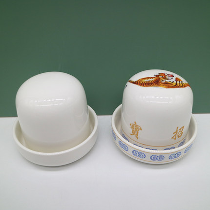 陶瓷筛盅 骰子专用加厚 手摇骰盅色盅 金钱老虎葫芦鸡押宝盅