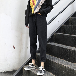 女胖mm梨型身材遮肉显瘦哈伦老爹裤 高腰弹力牛仔裤 大码 2025年秋季