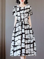 Расширенное легкое платье для матери, летняя юбка, премиум класс, цветочный принт