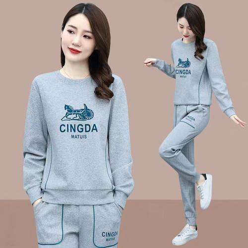 网红新款女时尚卫衣运动套装