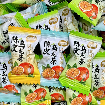 奇峰陈皮乌龙茶甘草陈皮糖硬糖小熊果汁软糖小包装称重小零食糖果